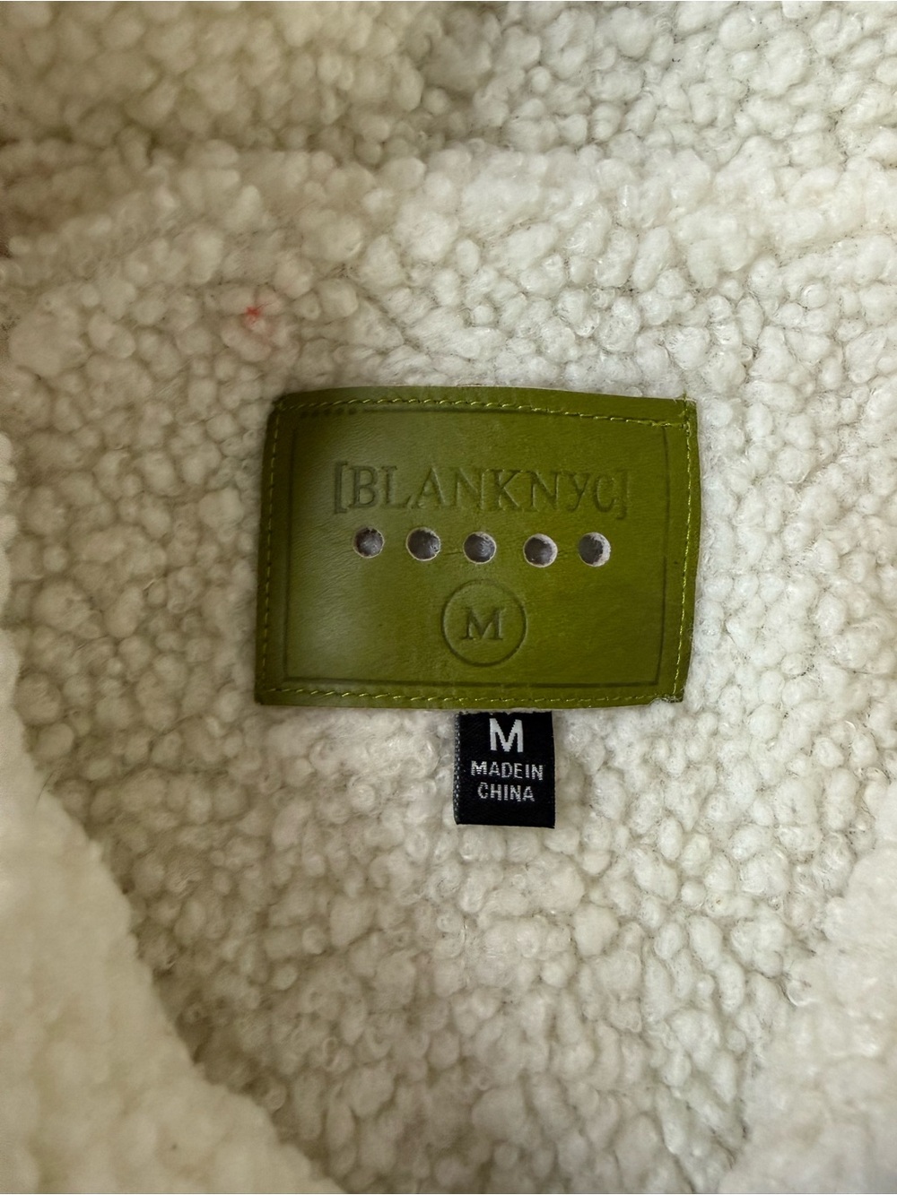 Blank NYC Olive Quilted Puffer Jacket with Sherpa Trim - Picture 2 of 3